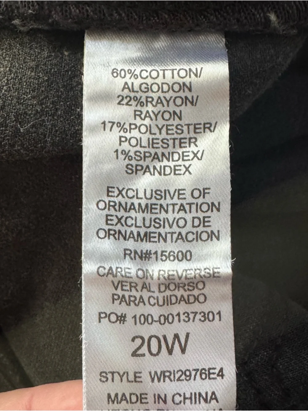Democracy "Ab"solution Skyrise Wide Leg Jeans 20W Washed Black (41X31) - Picture 8 of 11